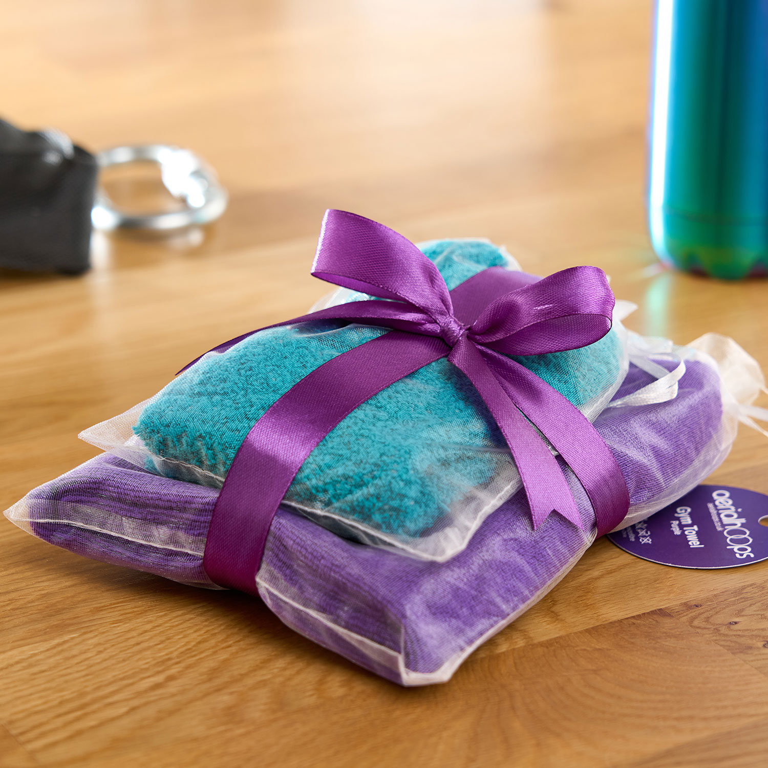 Bundles-AH2024-TWL-PUR-PP-WT-SF-TUR-PYT_0019 Aerial Hoop Gift bundle - Purple Towel with Turquoise Fluffy socks Point Your Toes